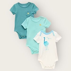 Proudly Baby Unisex Round Neck Short Sleeve 3-pc. Bodysuit